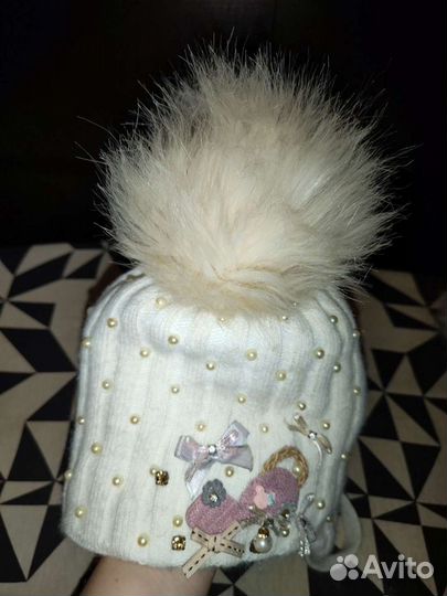 Шапка на девочку на 3-5 лет