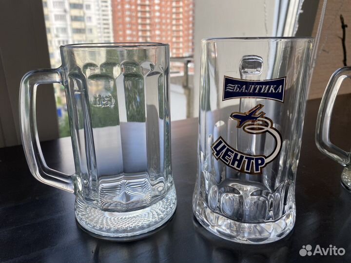 Кружки пивные 7 шт, стопки, рюмки, бокалы