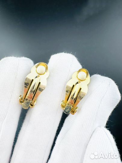 Винтажный клипсы США двухцветные