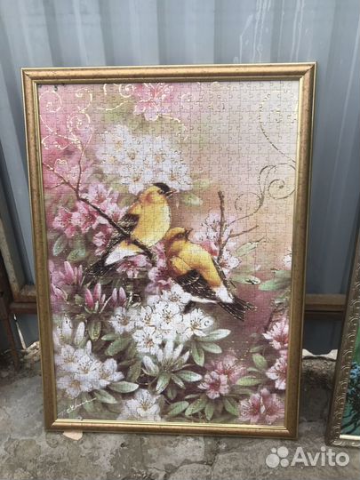 Картина из пазла в багете