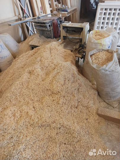 Опилки стружка в мешках