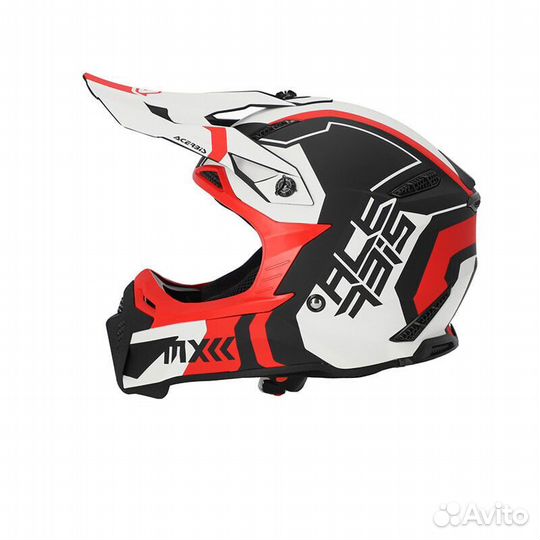 Acerbis Profile 5 Мотошлем White Red Белый