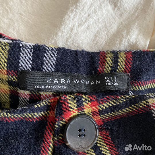 Клетчатые брюки кюлоты Zara