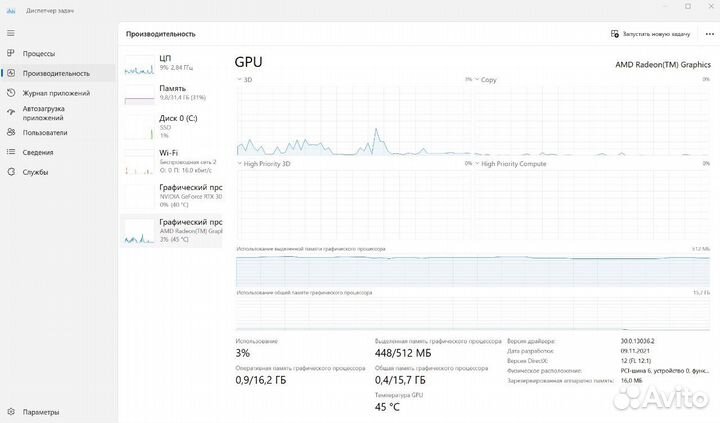 Игровой ноутбук hyperpc rtx3060/ryzen7 4800h/32