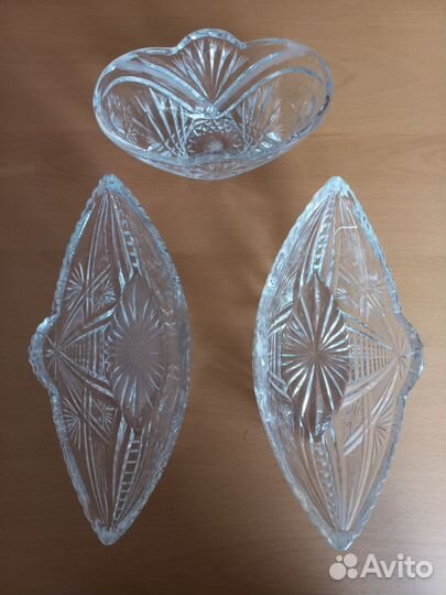 Хрустальная посуда СССР ладья