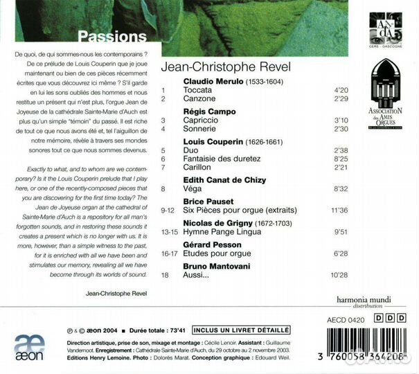 Jean-Christophe Revel - Passions (1 CD)