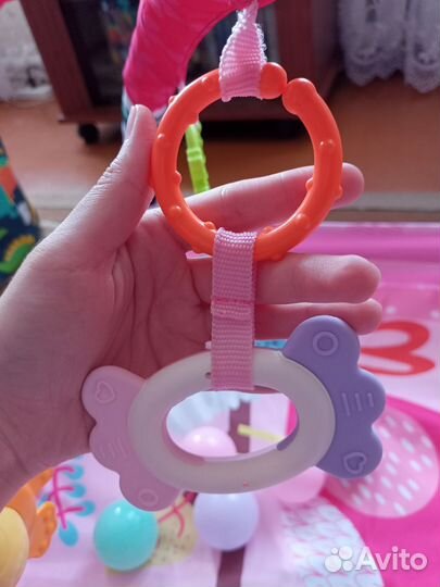 Развивающий коврик-манеж с дугами