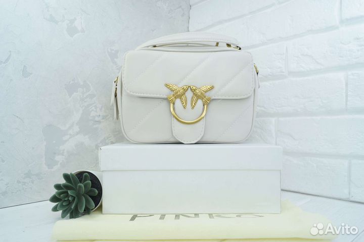 Сумка новая Pinko молочная