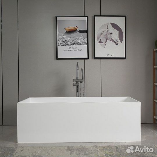 Ванна Abber Stein AS9642-1.8 белая матовая 180 см