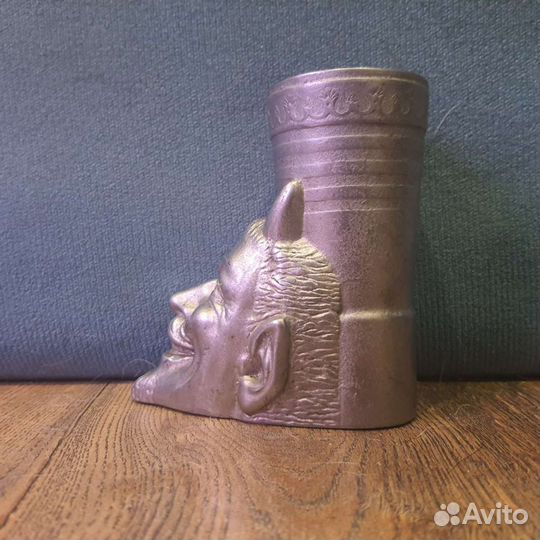 Винтажная карандашница-голова Черта. СССР