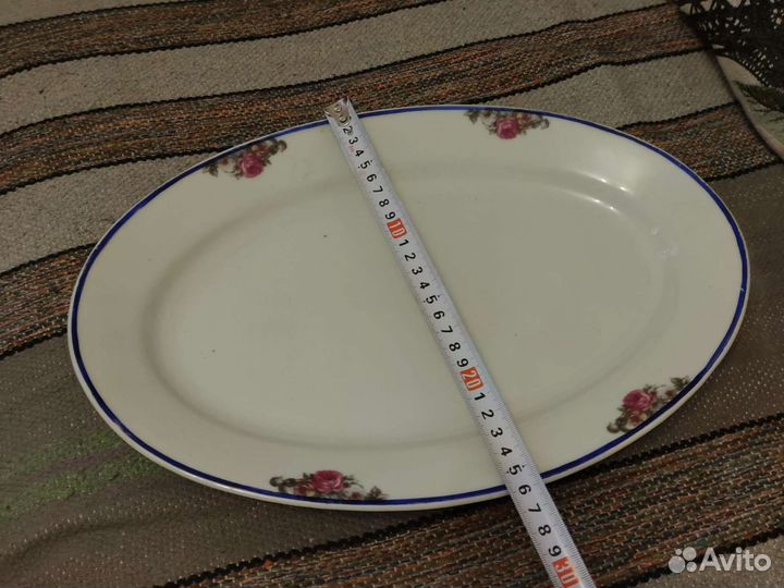 Блюдо большое овальное СССР 40х г
