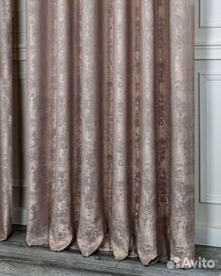 Комплект штор мрамор Зарина Кремовый