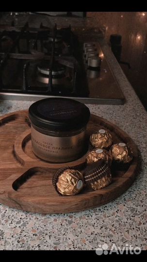 Подарок маме, жене менажница из дерева