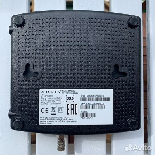 Кабельный модем arris cm820s