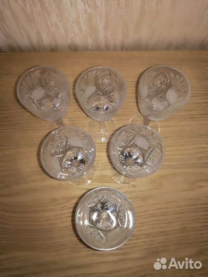 Бокалы, фужеры (рюмки) хрустальные