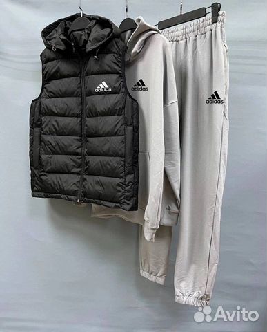Спортивный костюм мужской и жилетка Adidas тройка объявление продам
