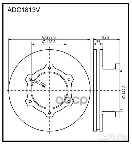 Диск тормозной перед ADC1813V allied nippon