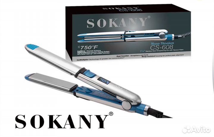 Выпрямитель для волос sokany CS-608 (Утюжок)