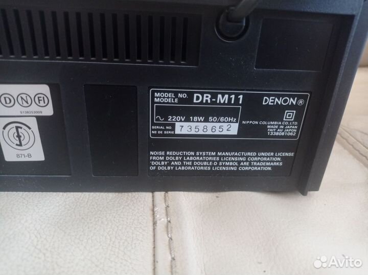 Кассетная дека Denon dr-m11(made in Japan) 220в