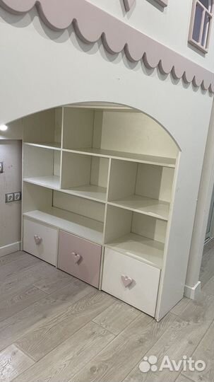 Детская кровать чердак домик с матрасом IKEA