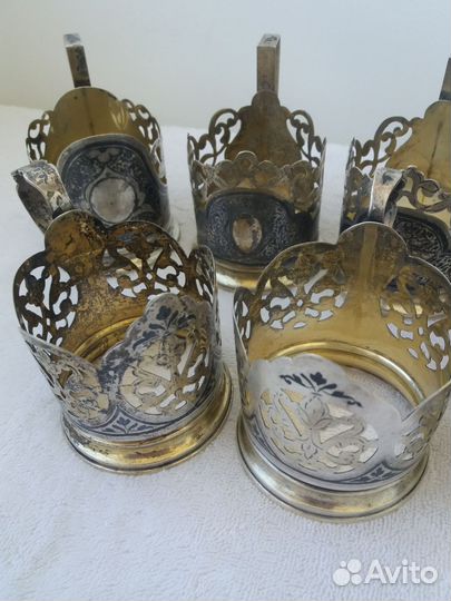 Подстаканники СССР серебро 875
