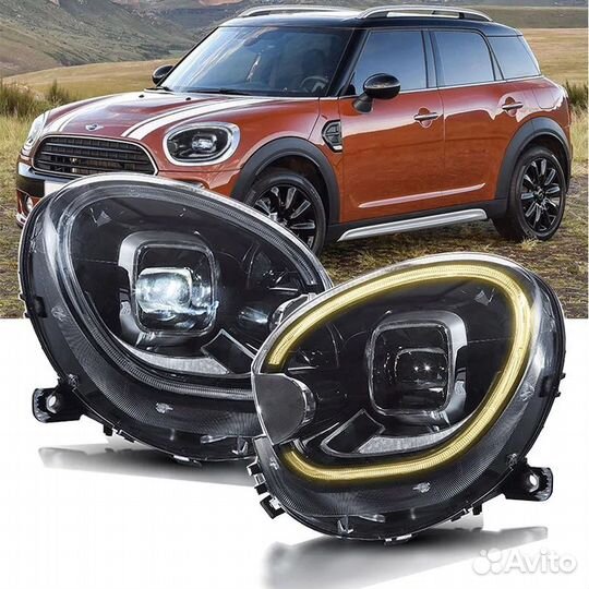 Светодиодные LED фары Mini Countryman R60 10-16