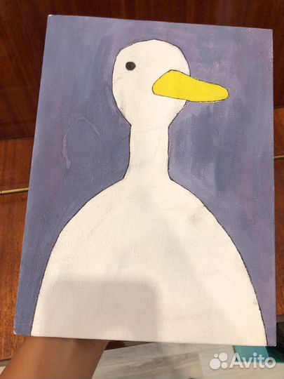 Нарисованый гусь в мультяшном стиле