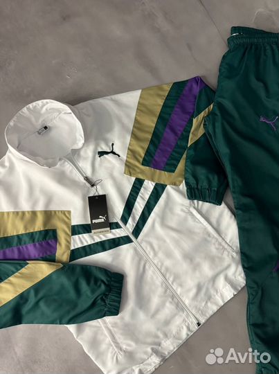 Спортивный костюм Puma белый ретро винтаж мужской