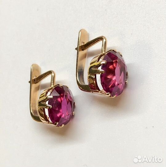 Золотые серьги 583 пробы СССР