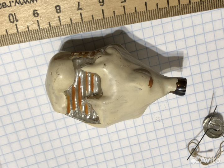 Новогодняя елочная игрушка домик времен СССР