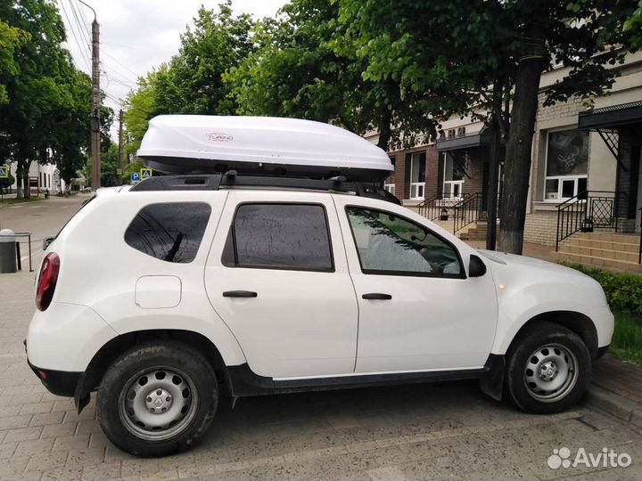 Автобокс Turino Medium 460 белый на Renault Duster