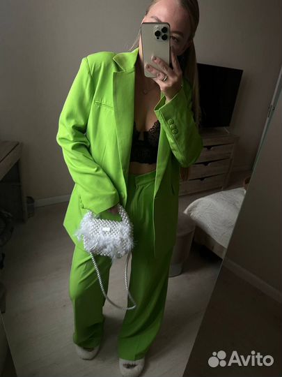 Брючный костюм с пиджаком женский 42-48