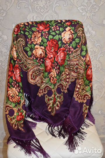 Шаль платок расцветка Павловопосадская