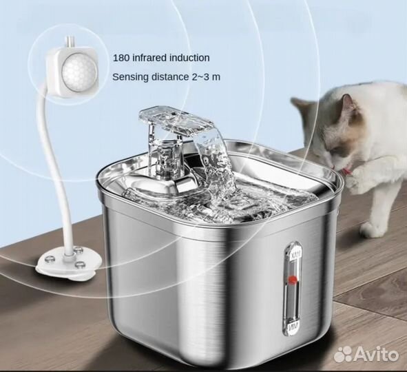Автоматическая поилка-фонтан с датчиком движения