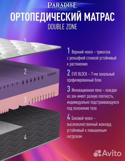 Ортопедический беспружинный матрас 160 на 200