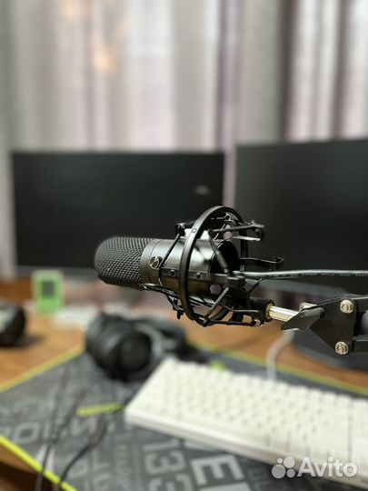 Микрофон fifine k669 + пантограф + паук + фильтр