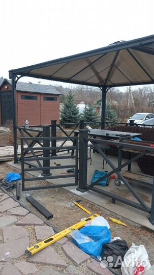 Перила из дпк. Цвет Графит