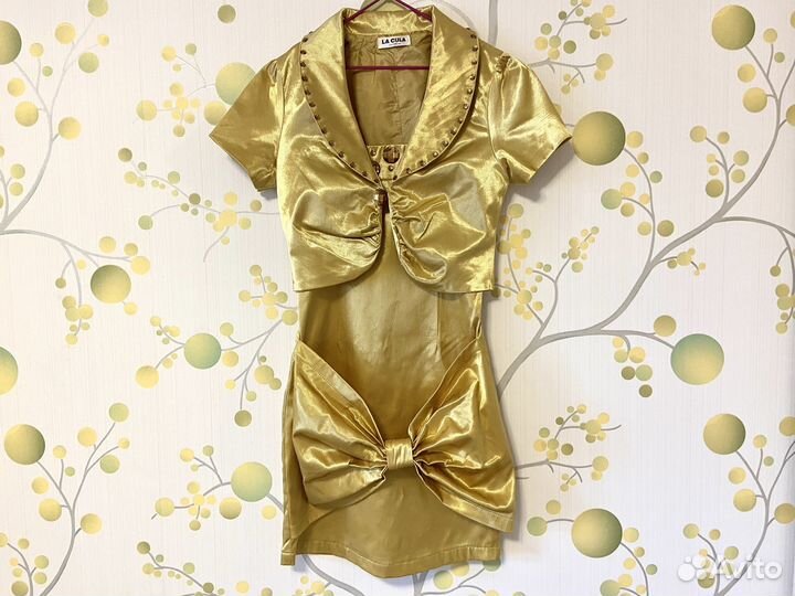 Нарядное платье для девочки болеро 134 140