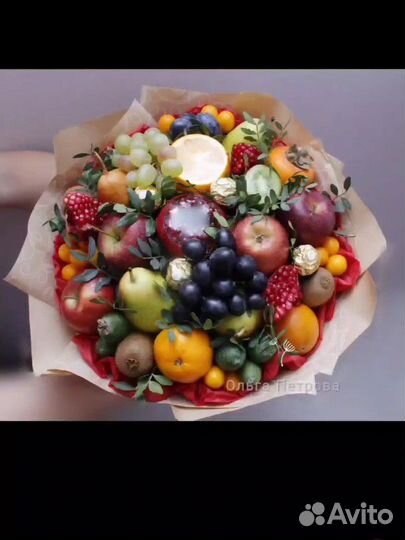 Съедобные букеты корзины коробки Фруктовые Ягодные