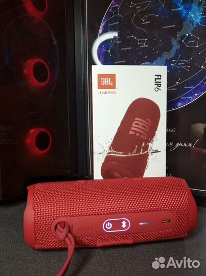 Портативная акустика-колонка JBL Flip 6 Красная