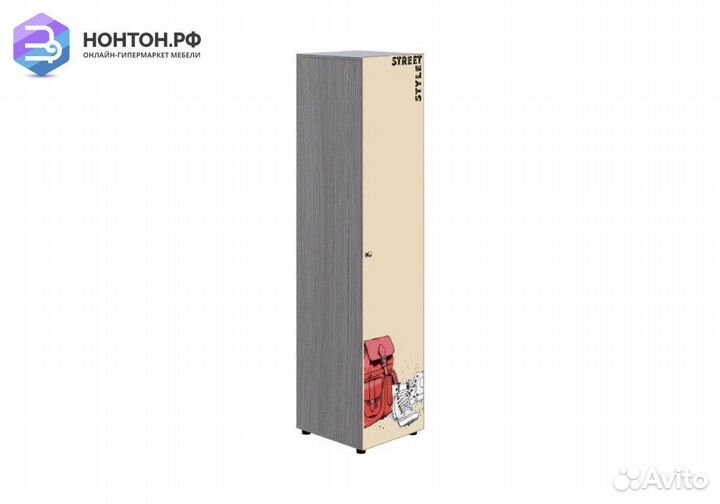 Пенал Мийа-3А ясень шимо светлый / бежевый / фотоп