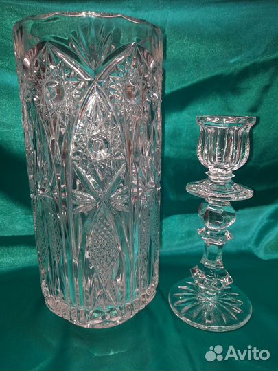 Большая хрустальная ваза СССР