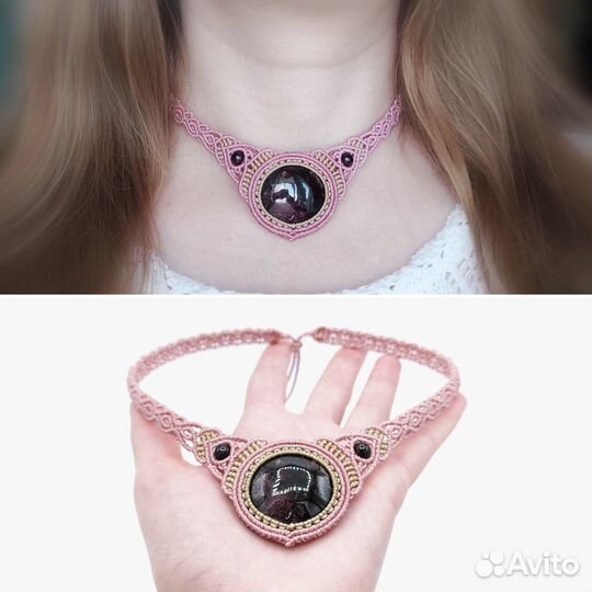 Колье гранат