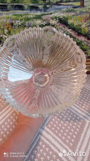 Ваза для фруктов на ножке СССР