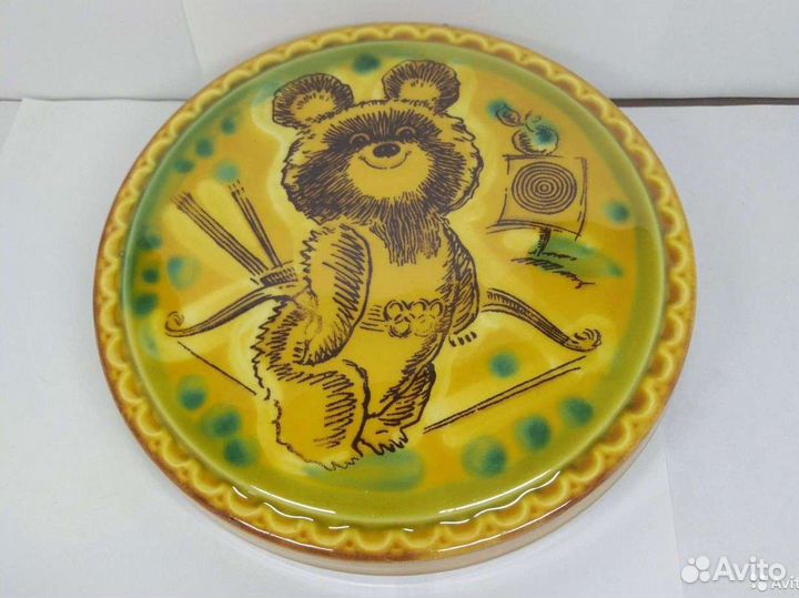 Настенная тарелка Олимпийский мишка