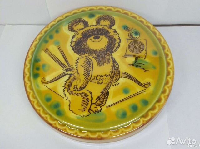 Настенная тарелка Олимпийский мишка