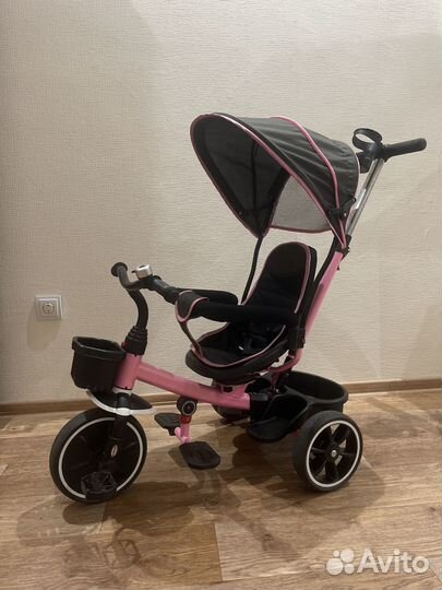 Трехколесный велосипед Kreiss с ручкой и тентом