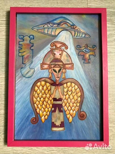 Артефакт ольмеков. Доколумбовая Америка. Масло