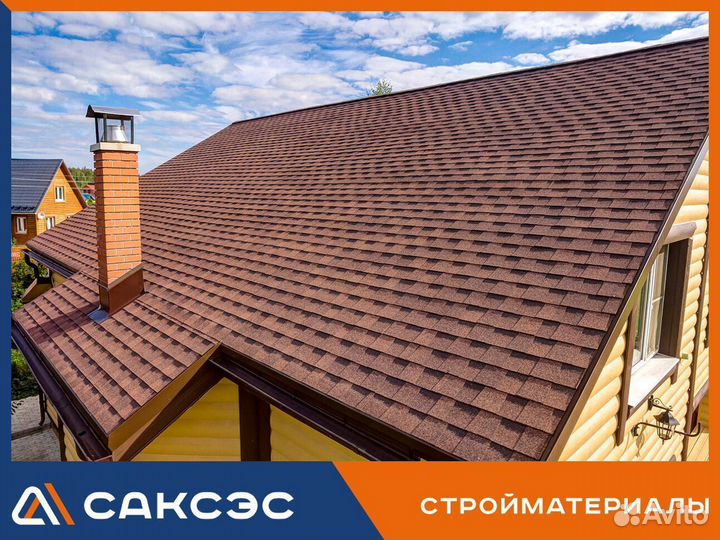 Многослойная черепица shinglas Фазенда Коричневый