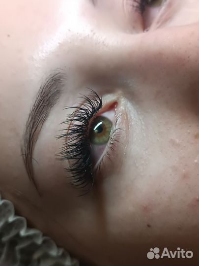LED-Наращивание ресниц мокрый эффект, все объёмы